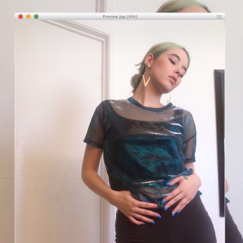 Sheer iridescent top! ✨